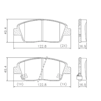 PASTILHA DE FREIO DIANT HYUNDAI