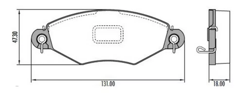 PASTILHA DE FREIO DIANTEIRA PEUGEOT 206 SENSATION D4D 1.0 L 16V SOHC L4 2001/2005