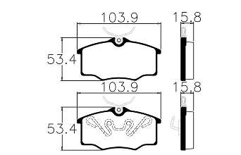 Pastilhas De Freio Dianteira Corsa 1.0 1.4 1.6 Pickup/sedan Corsa 1.6 Ipanema/ Kadett 1.0 2.0 Gol G3 1.0 1.6 Parati 1.0 1.6 1.8 2.0 Saveiro 1.6 2.0 Saveiro 1.8 Ecopads - Eco1038