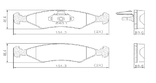 PASTILHAS DE FREIO DIANT FORD/MAZDA