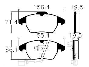 PASTILHA DE FREIO DIANT AUDI/CITROEN/SEAT/VW