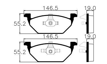 Pastilhas De Freio Dianteira A3 1.6 1.9 Tdi Bora 1.4 Bora 1.8 1.9td 2.0 Fox 1.0 Golf 1.6 2.0 New Beetle 1.9td 2.0 Polo 1.0 1.6 Saveiro Up 1.0 Virtus 1.6 Ecopads - Eco1034