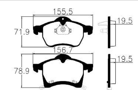 Pastilhas De Freio Dianteira Astra 2.0 2.0td Meriva 1.8 Vectra (cd 2.2 Gls 2.0 Elegance 2.0 Elite 2.4 Gt 2.0) Zafira 2.0 Ecopads - Eco1022 