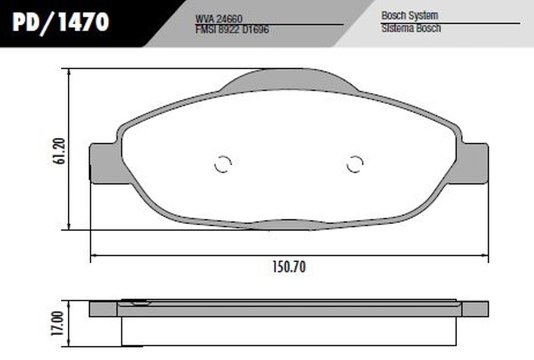 Pastilhas De Freio Dianteira C4 Lounge 2.0 16v 308 1.6 16v 408 2.0 16v Frasle - Pd1470
