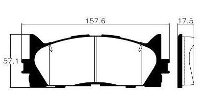 Pastilhas De Freio Dianteira Es350 V6 3.5l 2007-2013 Camry 2007-2013 Ecopads - Eco1505