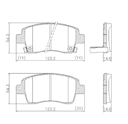Pastilhas De Freio Dianteira Etios 1.5 1.3 16v Etios Cross 1.5 16v Etios Sedan 1.5 16v Yaris 1.5 1.3 16v Frasle - Pd1438