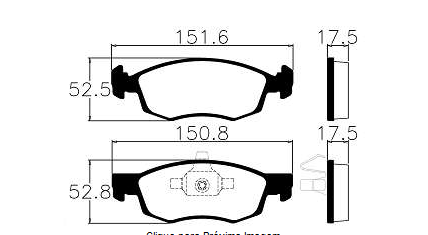 Pastilhas De Freio Dianteira Fiat Argo Drive 1.3 Cronos 1.3 Fiorino 1.4 Mpi 8v Grand Siena Mobi (aro14) Palio Weekend Punto 1.4 1.8 Strada Adventure 1.8 Cd/ce Ecopads - Eco1546