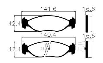 Pastilhas De Freio Dianteira Fiesta 1.0 Sohc Ka 1.0 1.3 Ecopads - Eco1453