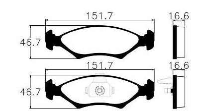 Pastilhas De Freio Dianteira Ford Courier 1.3 1.4 1.6 Escort 1.8 16v Sw Fiesta 1.0 1.4 1.6 Ka 1.6 Ecopads - Eco1231