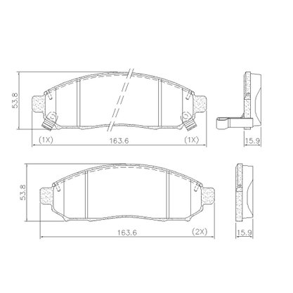 Pastilhas De Freio Dianteira Frontier 2.5 16v Pathfinder 2.5 16v Pathfinder 4.0 24v V6 X-terra 2.8 12v Frasle - Pd811