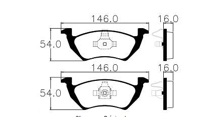 Pastilhas De Freio Dianteira Gol G5 1.6 Parati G5 1.0 1.6 Saveiro G5 1.6 Voyage G5 Ecopads - Eco1509