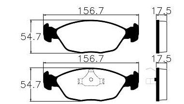 PASTILHA DE FREIO DIANT FORD/VW