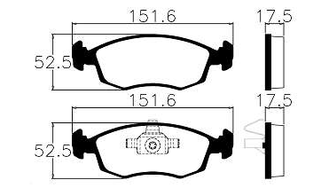 Pastilhas De Freio Dianteira Grand Siena 1.6 16v Idea 1.4 1.6 16v 1.8 Palio Novo 1.6 16v Ecopads - Eco1454