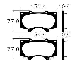PASTILHA DE FREIO DIANT TOYOTA/MITSUBISHI
