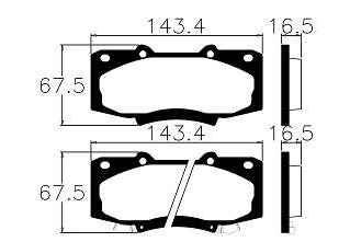 Pastilhas De Freio Dianteira Toyota Hilux 2010 Ecopads - Eco1445