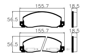 Pastilhas De Freio Dianteira Traffic 1.4 1.6 1.7 2.0 2.1 2.2 2.4 2.5 Traffic Furgao Ecopads - Eco1280