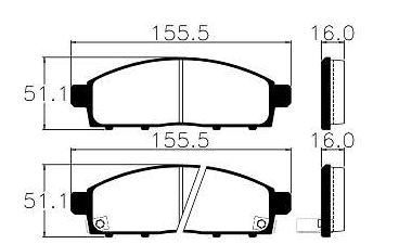 Pastilhas De Freio Dianteira L200 Triton 2.4 3.2 3.5 3.2 Pajero Dakar 3.2 4x4 Ecopads - Eco1420