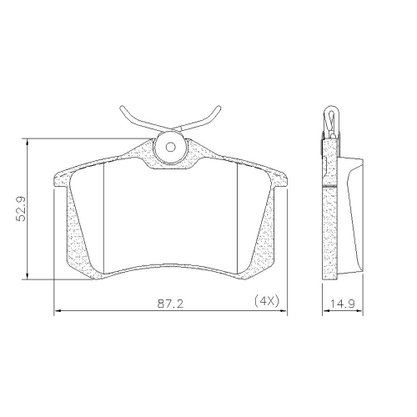 Pastilhas De Freio Traseira A1 A3 A4 A6 C4 307 405 Fluence Megane Sandero Scenic Golf Passat Polo T-cross Virtus Frasle - Pd362