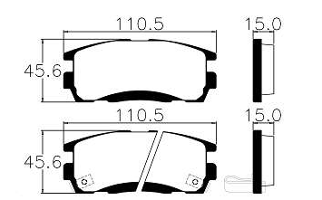 PASTILHA DE FREIO TRAS GM/GMC