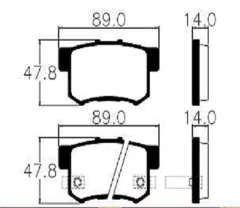 Pastilhas De Freio Traseira Honda Civic Vi 1.4i 1.4is 1.6i Es 1.7i Ecopads - Eco1397