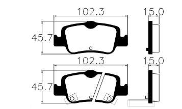 Pastilhas De Freio Traseira Novo Corolla Xei Xli Seg Ecopads - Eco1434