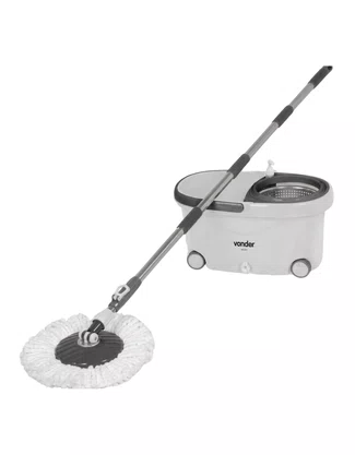 Rodo MOP giratório com cesto de 7,5 litros em aço inox