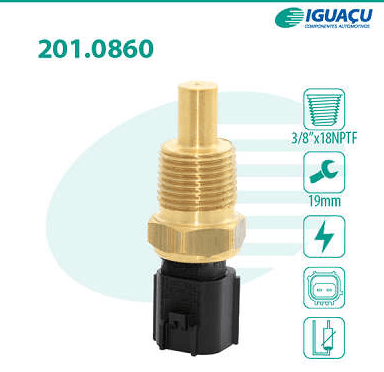 Sensor Temperatura Água Fiat Bravo Doblò Grand Siena Idea Linea Strada Palio Punto Iguaçu - 2010860