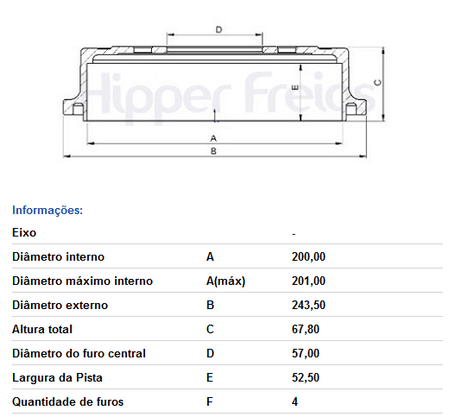 Tambor De Freio Tras S/cubo Gm/daewoo Astra  Chevette Chevy