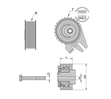 Tensor Correia Do Alternador Audi/volkswagen A3 1.6 8v 1996-2007 Golf 1.6 8v Motor Ea113 1198-2001 Zen - Zen13251