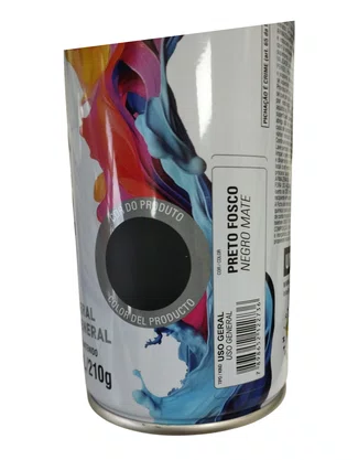 Tinta Spray automotiva Preto Fosco UNIPEGA