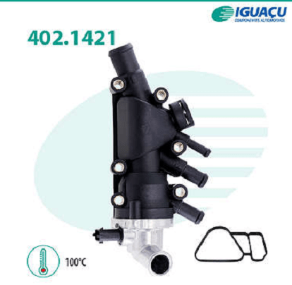 Válvula Termostática Com Carcaça Ford Ecosport 1.6 8v Fiesta 1.0/1.6 8v Focus 1.6 8v Iguaçu - 4021421100