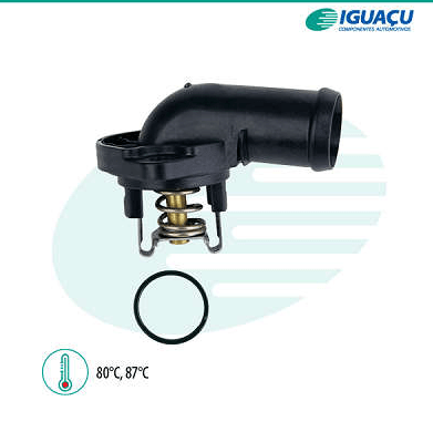 Válvula Termostática Com Carcaça Seat/volkswagen Ibiza Gol Golf Parati Polo Classic Iguaçu - 402124587