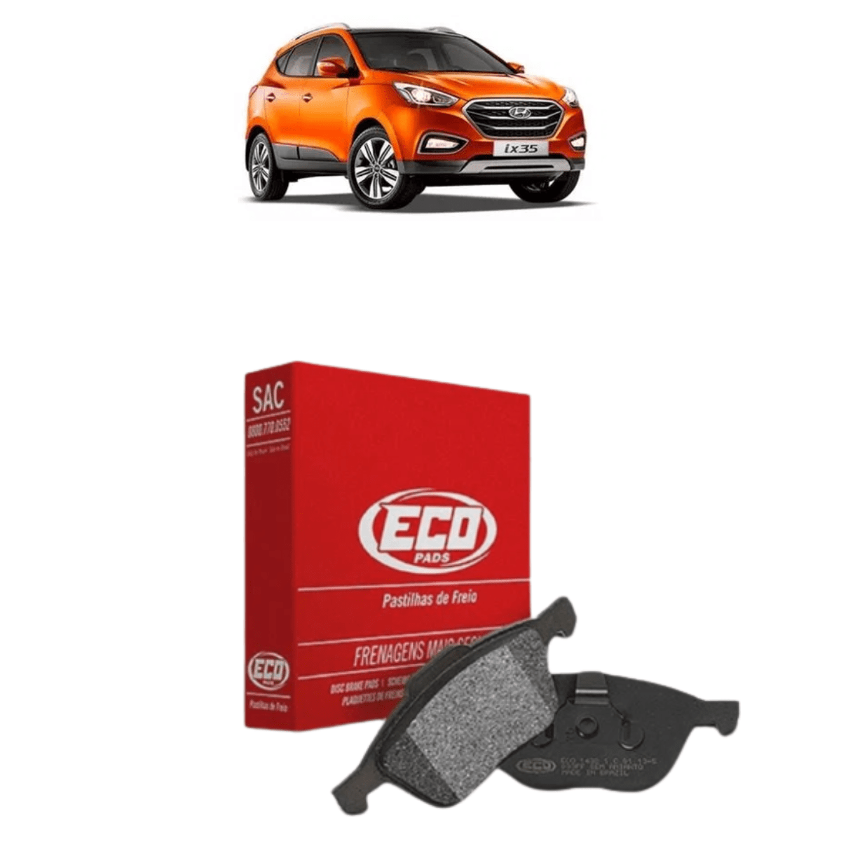 Pastilhas De Freio Dianteira Sportage 2.0 16v Ix35 2.0 Ecopads