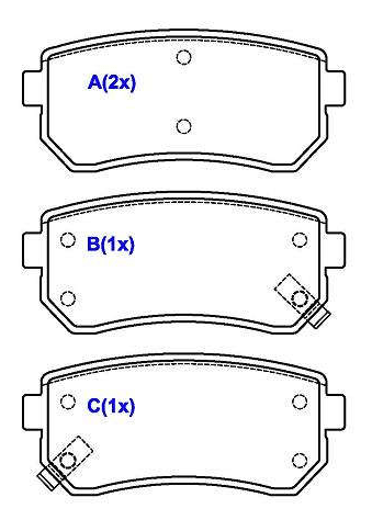Pastilhas De Freio Traseira I30 2.0 16v Ix35 2.0 16v Sonata 2.4 16v Tucson T6 2.0 Cerato 2009-2012 Rio 1.4 16v 1.5 Crdi 1.6 16v Sportage 2.0 16v Syl - Syl3273