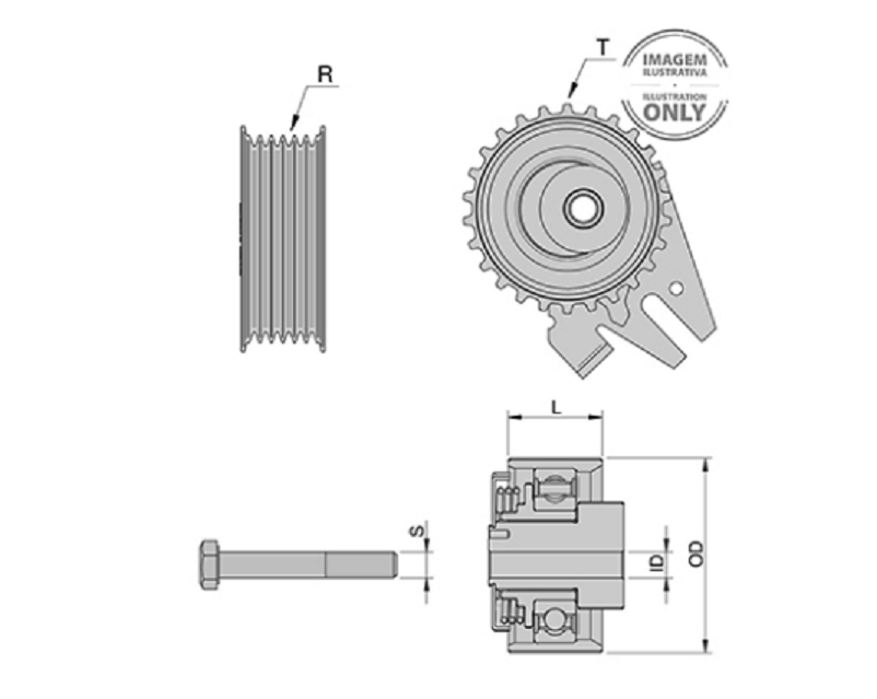 Polia Tensor Correia Do Alternador Gm/hyundai/kia/nissan/ford/honda/renault/troller Zen - Zen12777