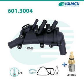 Combinado Para Válvula Termostática Ford Courier Escort Fiesta Ka Iguaçu - 601300482