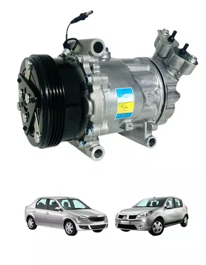 COMPRESSOR AR CLIO LOGAN SANDERO 1.0 16V FLEX 2007 2008 2009 2010 2011 2012 2013 2014