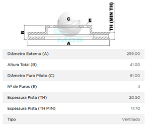 Disco De Freio Diant Ventilado Nissan/renault