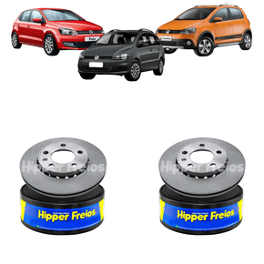 Par Disco De Freio Dianteiro Ventilado Sem Cubo Volkswagen Crossfox/fox/polo/spacefox 2002 Em Diante - Hf