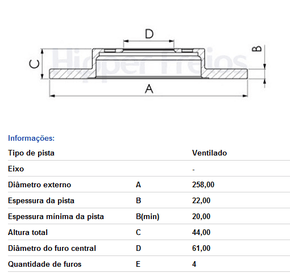Disco Freio Ventilado S/cubo Diant Renault