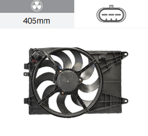 Eletroventilador Chevrolet Onix 1.0/1.4 Prisma 1.0/1.4 Spin 1.8 Cobalt 1.4/1.8 Com Ar Condicionado 9 Hélices Notus - Gm200110