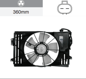 Eletroventilador Toyota Corolla 1.6/1.8 2002-2008 Com Ar Condicionado 5 Hélices Notus - Gm24280