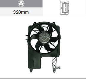 Eletroventilador Volkswagen Gol Gii/giii/giv 1995-2008 Saveiro Gii/giii/giv 1995-2008 Parati 1995-2008 Com Ar Condicionado 6 Hélices Notus - Gm70620