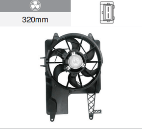 Eletroventilador Volkswagen Gol Gii/giii/giv 1995-2008 Saveiro Gii/giii/giv 1995-2008 Parati 1995-2008 Sem Ar Condicionado 11 Hélices Notus - Gm70610