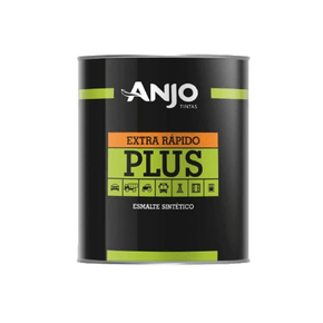  Esmalte Sintético Plus Extra Rapido 900ml Anjo Preto Fosco 