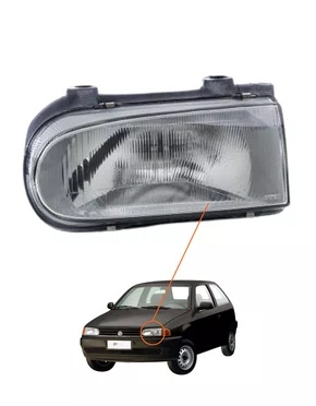 FAROL ESQUERDO MÁSC. CINZA GOL 1995 Á 2003  