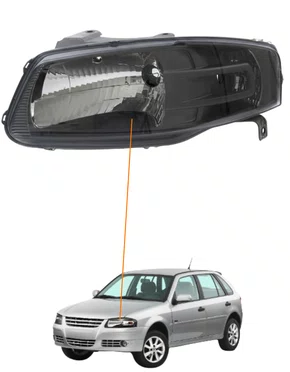 FAROL H4 MÁSCARA NEGRA GOL SAVEIRO PARATI 2006 A 2008 LADO ESQUERDO ORIGINAL ARTEB