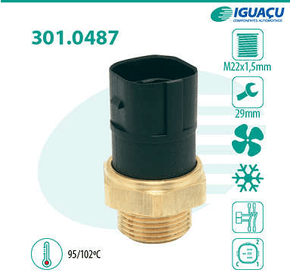 Interruptor Térmico Radiador Audi/seat/volkswagen A3 Cordoba Ibiza Inca Vario Golf Passat Polo Classic Iguaçu - 301048795102