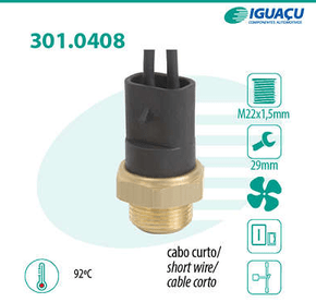 Interruptor Térmico Radiador Fiat 147 Duna Elba Fiorino Mille Premio Uno Iguaçu - 301040892