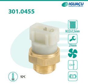 Interruptor Térmico Radiador Ford/volkswagen Escort Royale Verona Versailles Gol Saveiro Santana Quantum Iguaçu - 301045592